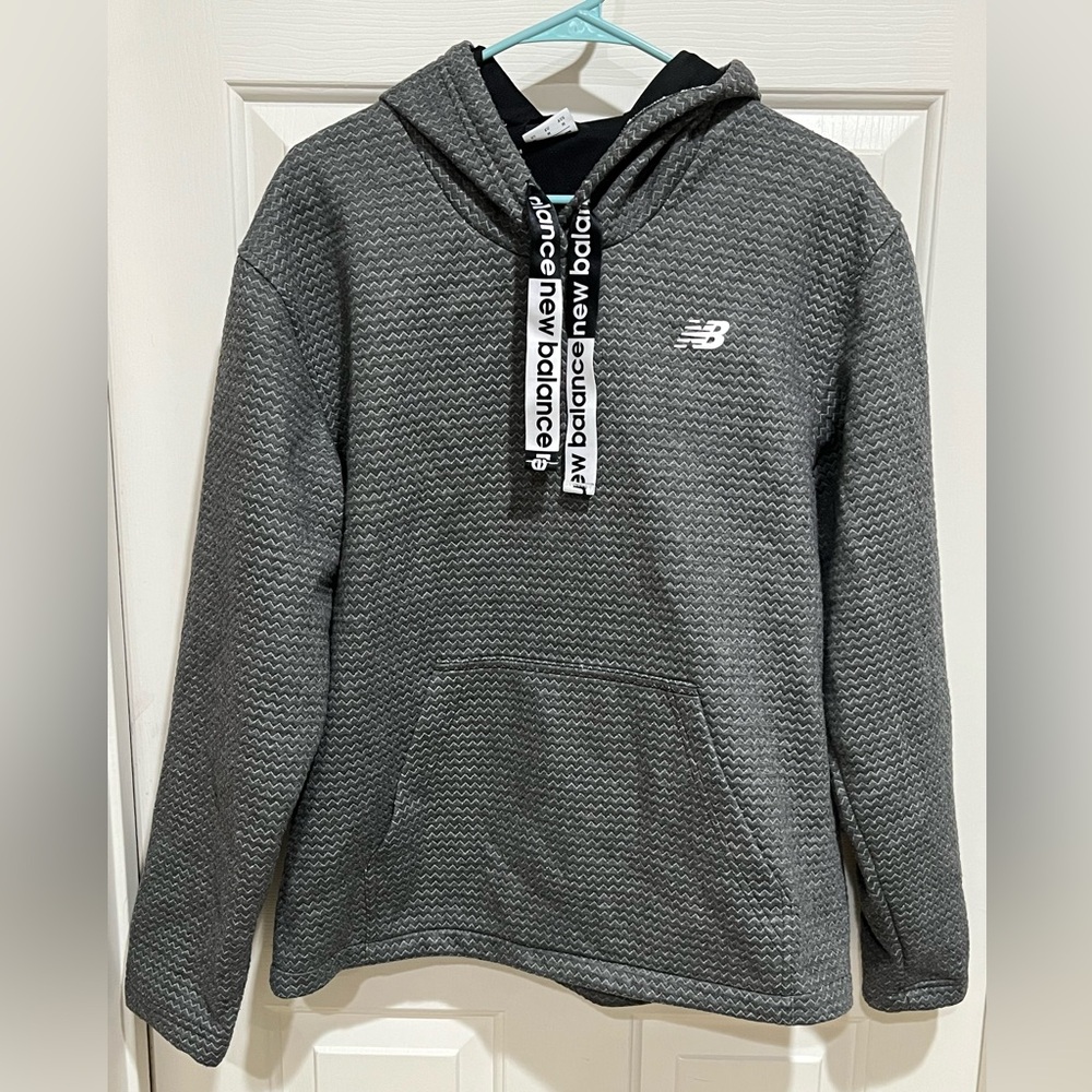 New Balance CHARCOAL GRAY Performance PULLOVER HOODIE MEN SIZE M